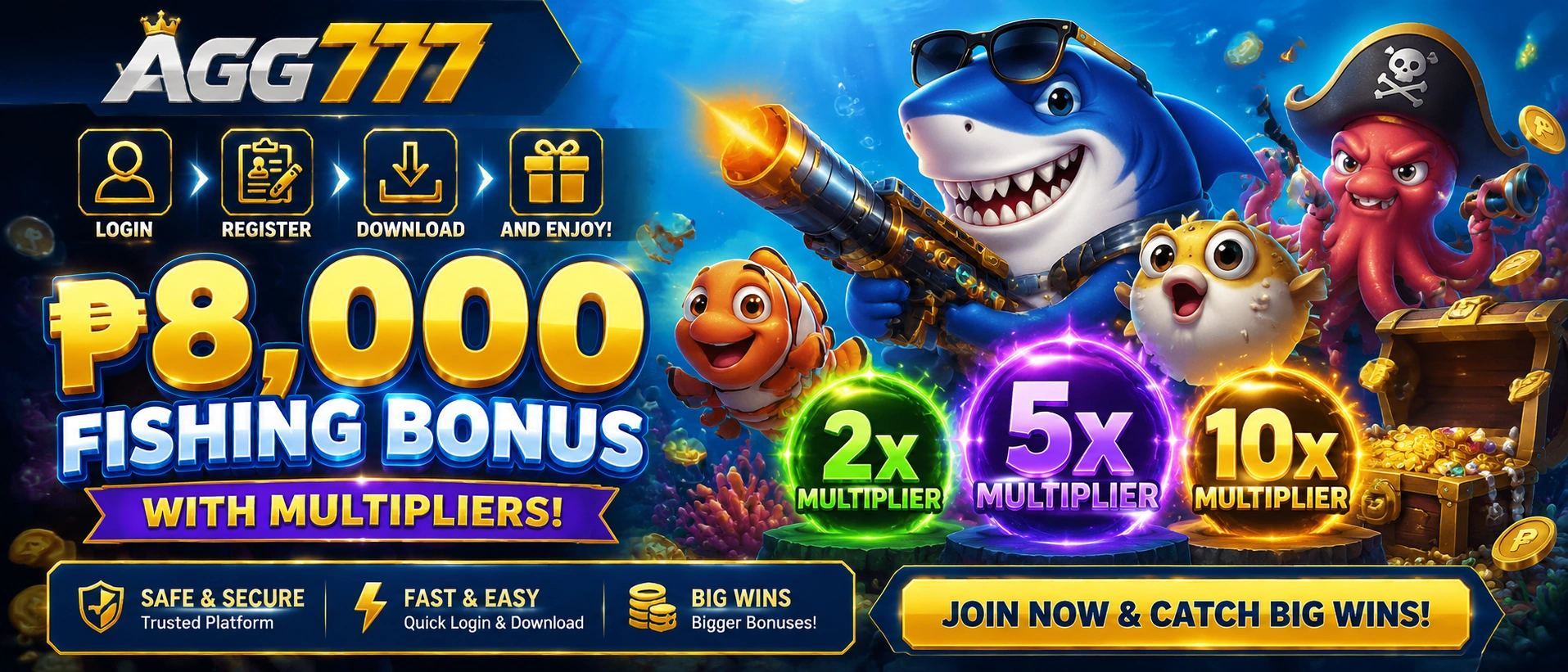 Fishing Games bonus fish and cannon action