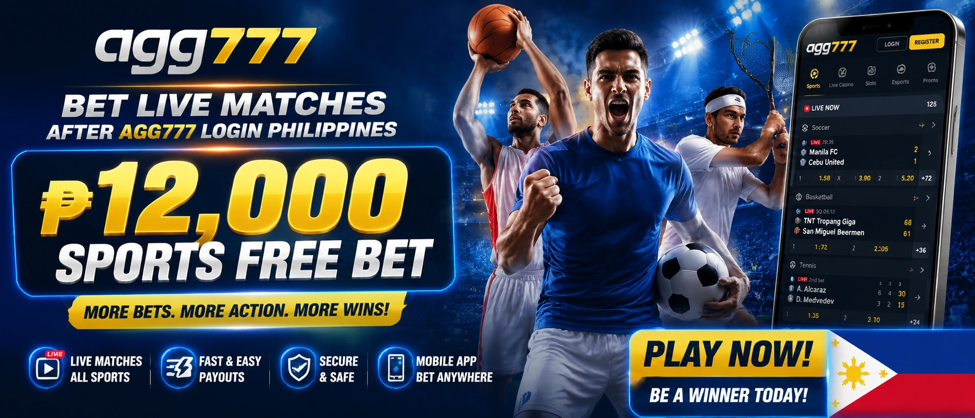Sports betting hub visual for Filipino players